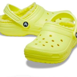 TRADE DO NOT BUY Crocs Yellow Fuzzy Men’s 9 Women’s 11. Good condition